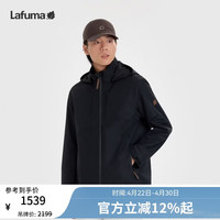 乐飞叶 法国乐飞叶户外防水冲锋衣男 春秋可拆卸帽休闲运动夹克外套 黑色BK 46 170/92A