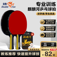 双鱼 横直对拍 初学者训练 高弹反胶 比赛乒乓球拍 1个拍包2支拍3个球