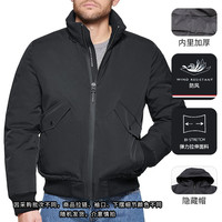 TOMMY HILFIGER 汤米希尔费格 男士隐藏帽拉链棉服冬季新款保暖外套