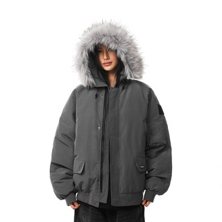 FDR 美式毛领棉服 藏青色 M