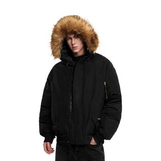 FDR 美式毛领棉服 藏青色 M