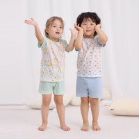 丽婴房 天丝夏季短袖套装+抗菌内裤