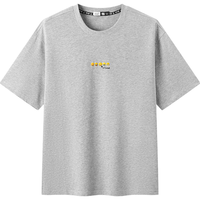 森马 emoji™联名系列纯棉短袖T恤男 中花灰 2XL