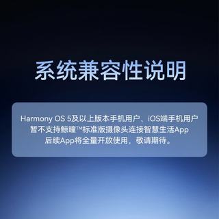 鸿蒙智选 鲸瞳 3K双500万全彩夜视室外摄像头