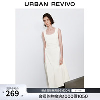 UR 复古U型领 女士连衣裙