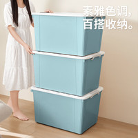 禧天龙 收纳箱大号加厚 3个装55升带轮 55*41*32cm
