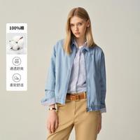 E·LAND 衣恋 E.LAND 衣恋短外套拉链牛仔夹克外套春夏季款