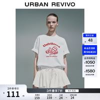 UR 撞色印花 女士短袖T恤