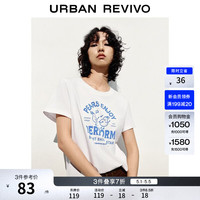 UR 趣味字母印花 女士T恤