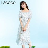 La·go·go 女士森系甜美木耳边碎花裙 MALL303W06