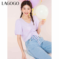 La·go·go 女士泡泡袖系带上衣 MASS335C12