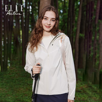 ELLE Active 女士连帽宽松防风拉链风衣