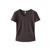  Semir/森马 凉感透气 女士T恤 深咖啡50909 M