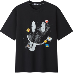 森马 王安宇同款emoji™联名短袖T恤男 黑色 L