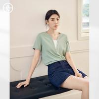  DUIBAI/对白 假两件 女士T恤