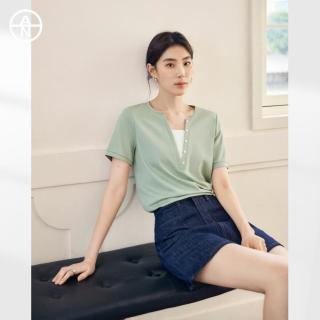 DUIBAI AN大码系列 女士短袖T恤