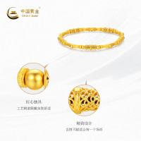 中国黄金 竹韵花丝手链 10.42g