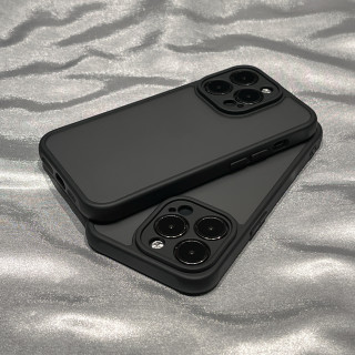 飞虎胜 苹果 磨砂黑色适用17Promax手机壳iPhone15防指纹1314防摔16