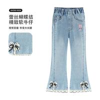 迪士尼 儿童牛仔裤春上新女童长裤朱迪中大童直筒裤