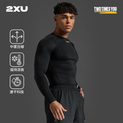 2XU Core系列 男子压缩衣 MA6398a 黑色/银色 L