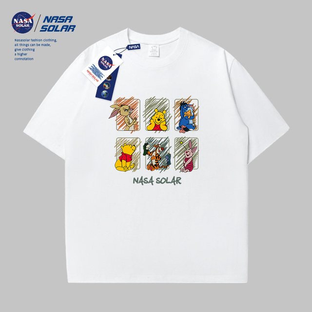 NASA MCQ NASA联名夏季新款情侣款短袖T恤 男女士百搭通勤款 多色多款图案可选