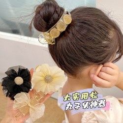 奇奇鱼 网红2026新款丸子头发饰抓夹儿童盘发神器发夹女童女孩后脑勺发卡