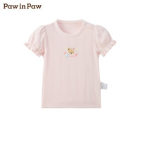 Paw in Paw PawinPaw卡通小熊童装春夏女宝宝甜美泡泡袖纯棉短袖T恤
