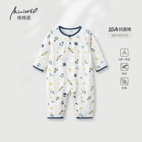 棉棉柔 儿童连体睡衣夏季薄款宝宝连体衣女孩空调服纯棉长袖连身男童睡袋
