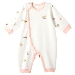 好孩子 Goodbaby好孩子新生婴儿a类纯棉男连体衣满月女宝家居服哈衣爬服