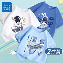 真维斯 童装男童短袖t恤夏季男大童2026新款男孩纯棉衣服儿童夏装