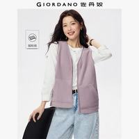  GIORDANO/佐丹奴 摇粒绒 女士马甲 86浆果紫 L
