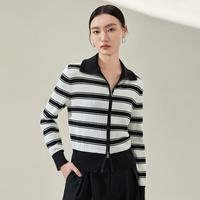 摩凡 早春新款毛衣外套女V领针织开衫上衣