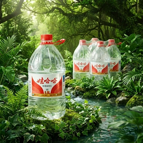5.7元/桶！家庭囤水必入：娃哈哈 饮用纯净水 5.5L*4桶