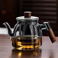 何佳功 玻璃泡茶壶2026新款耐高温加厚茶壶茶水分离大容量蒸煮一体泡茶壶 烟灰观茗壶
