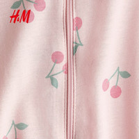  H&M 儿童连体睡衣 浅粉色/樱桃 110cm 110/56(3-4Y)