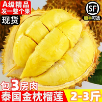 采缇 正宗泰国金枕榴莲新鲜榴莲水果巴掌榴莲整个盲盒当季鲜果整箱带壳 2-3斤（包三房）