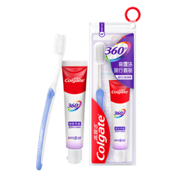 高露洁 露营牙刷牙膏套装 高露洁（Colgate）360°多效护理牙膏40g+护龈牙刷*1便携式旅行装