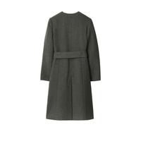 限尺码：BURBERRY 100%绵羊毛 女式直筒大衣外套