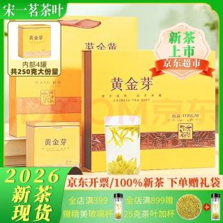 宋一 茶叶礼盒安吉白茶黄金芽绿茶特级2026新茶头采250g