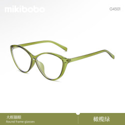mikibobo 双眼近视200度 近视眼镜 韩系猫眼素颜镜 G4501橄榄绿