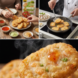 甘源 清新芥香味鲜虾饼 180g