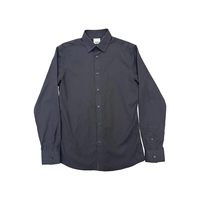 移动端：BURBERRY 自营Burberry/博柏利 男士藏青色棉修身袖口经典格纹长袖