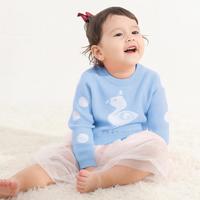 Cottonshop 18个月-6岁女童秋季套头针织线衫纱布连衣裙
