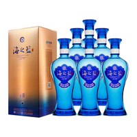 洋河 海之蓝 蓝色经典 52%vol 浓香型白酒 6瓶