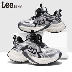 LEE KIDS 儿童透气老爹鞋 黑灰 30码
