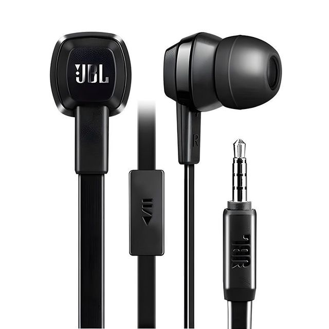 JBL 有线耳机J22C入耳式圆孔游戏线控降噪重低音通话耳塞国行正品
