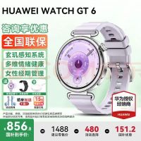 华为 WATCH GT 6 智能手表 41mm 流光紫 氟橡胶表带（北斗、GPS、血氧）