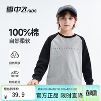 雪中飞 宽松 儿童T恤 灰色(2882) 常规 120