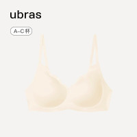 今日必买：Ubras 小花瓣杯软支撑性感内衣女聚拢文胸无钢圈胸罩 燕麦奶色-背勾 M 75A/75B/75C