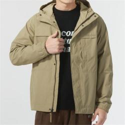 Timberland 外套男士薄款透气休闲运动服户外跑步套头衫防风上衣梭织连帽夹克